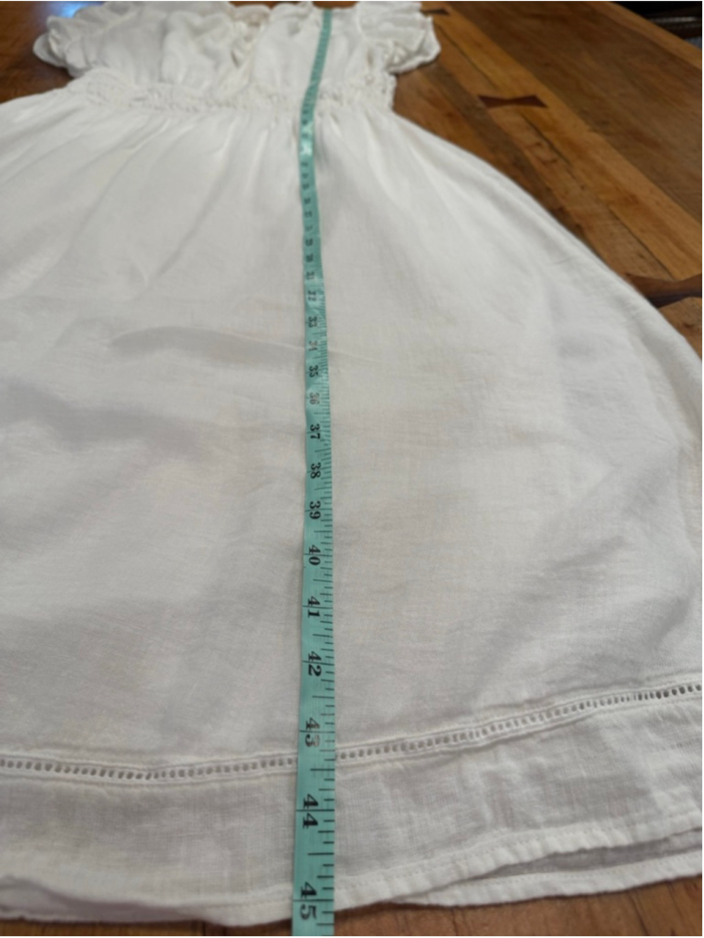 Rails Iona White Lace Detail Linen Blend Maxi Dress Size Medium - Picture 12 of 12